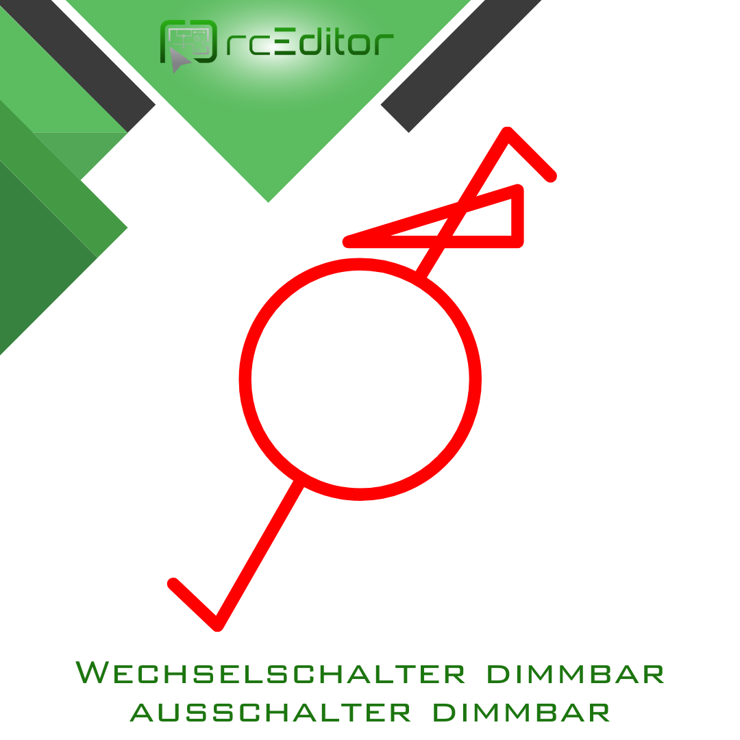 Wechselschalter und Ausschalter dimmbar Symbol