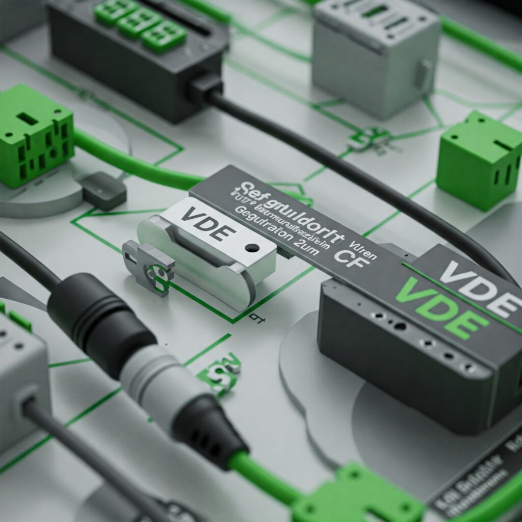 Elektrische Schaltgeräte auf Schaltplan